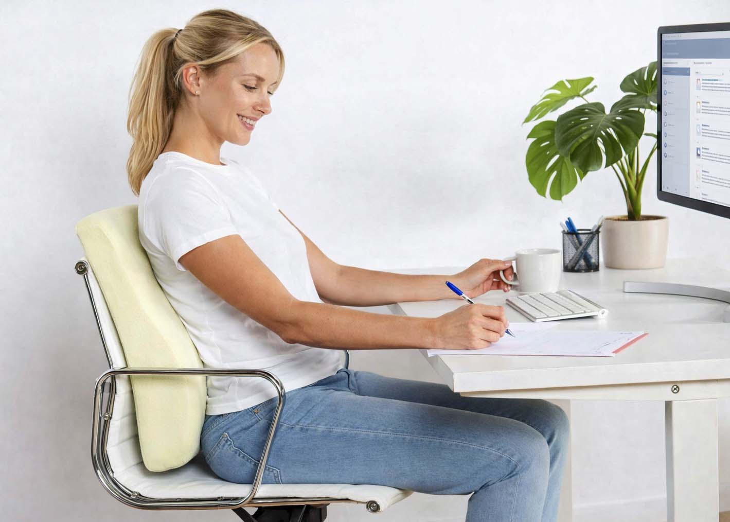 foam back support cushion – tv/office chair (uncovered)